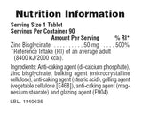 NaturesPlus Zinc 50mg 90 Tablets