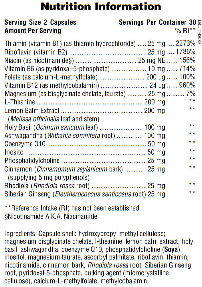 Nature's Plus BioAdvanced Stress Support Capsules