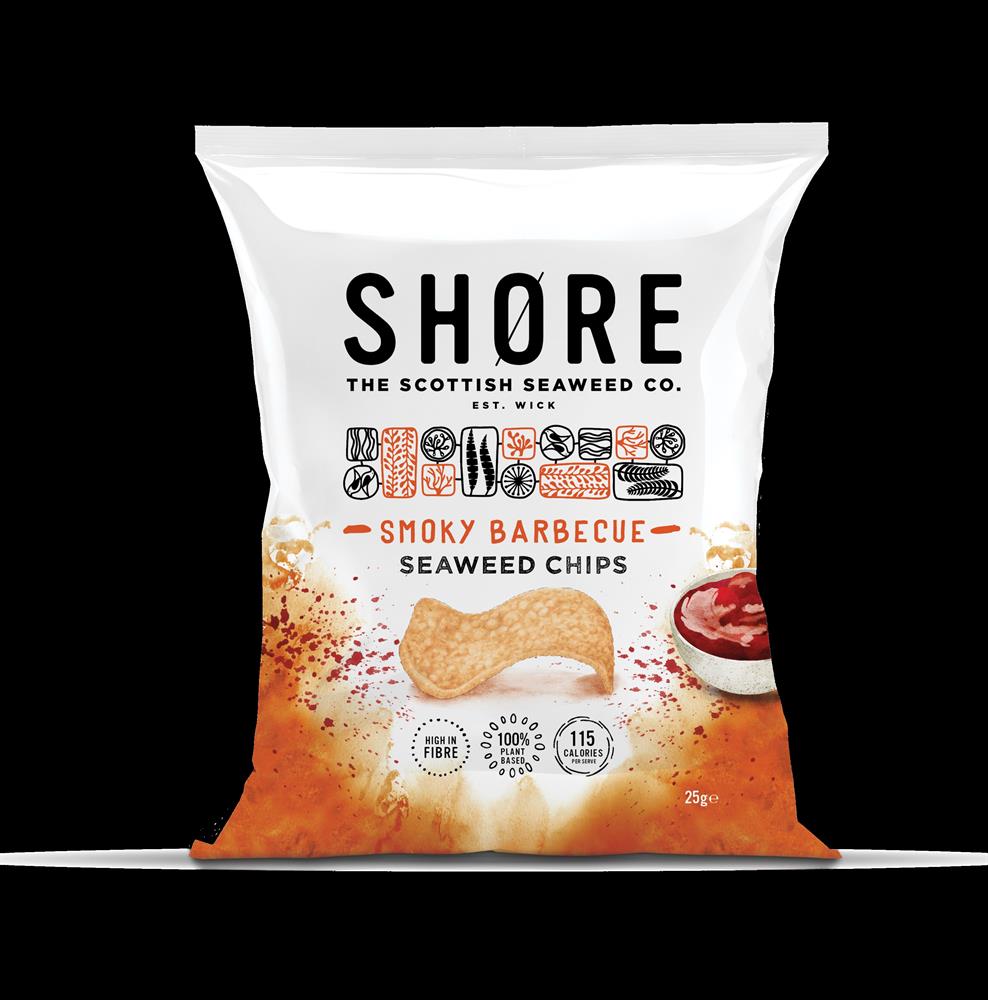 Shore Scottish Seaweed Seaweed Chips - Smoky Barbeque 25g