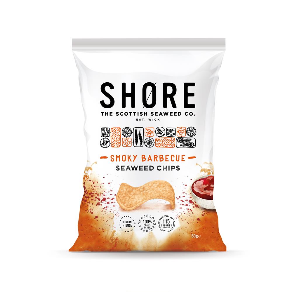 Shore Scottish Seaweed Seaweed Chips - Smoky Barbeque 25g