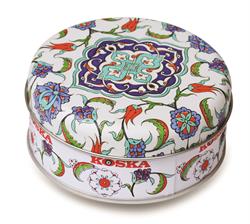 Truede  Koska Rose & Lemon Round Tin Box Turkish Delight