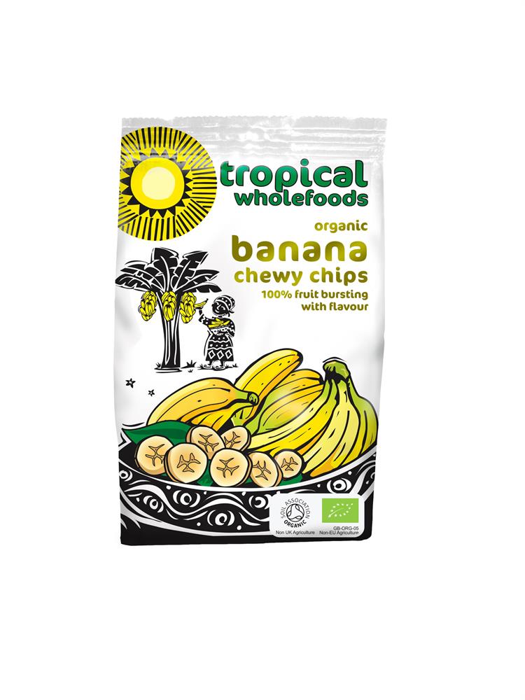 Tropical Wholefoods Fairtrade Organic Chewy Banana Chips