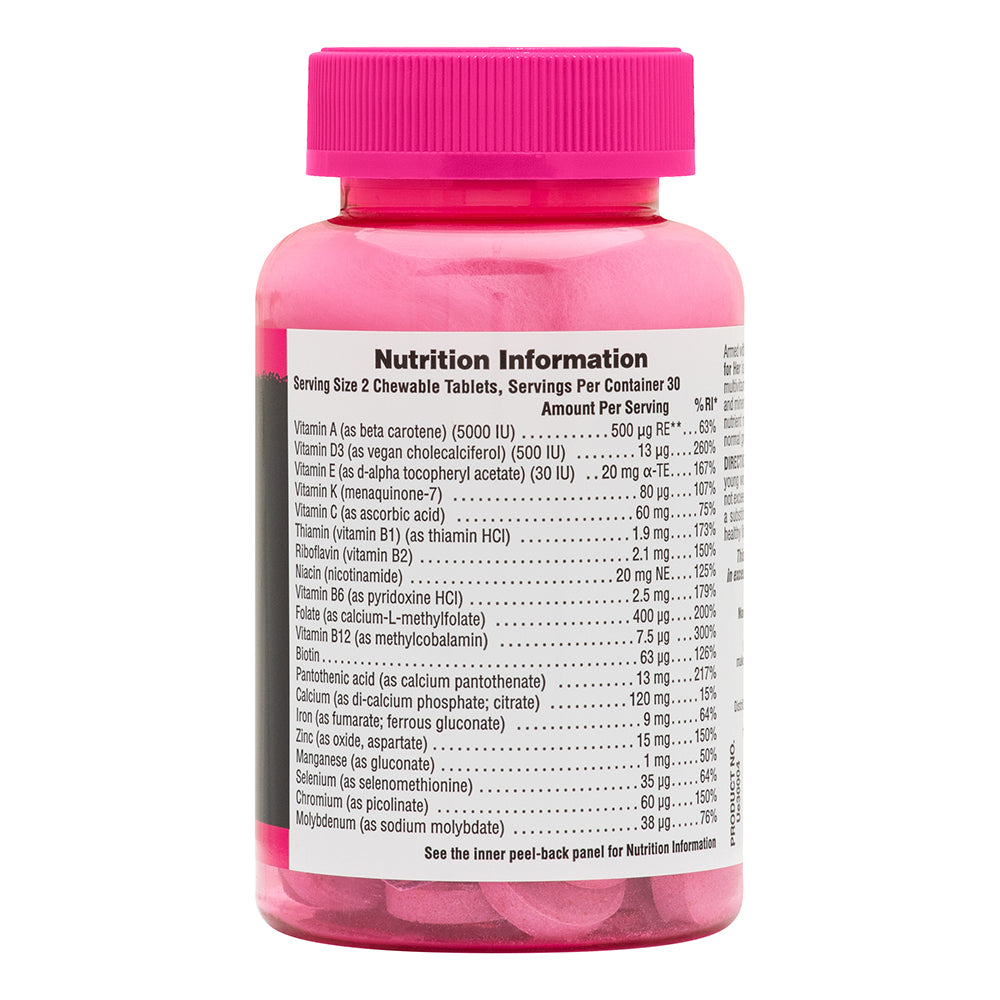 Nature's Plus Power Teen Source of Life for Her Chewable Multivitamin