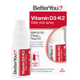 BetterYou Vitamin D3+K2 Daily Oral Spray Peppermint 12ml