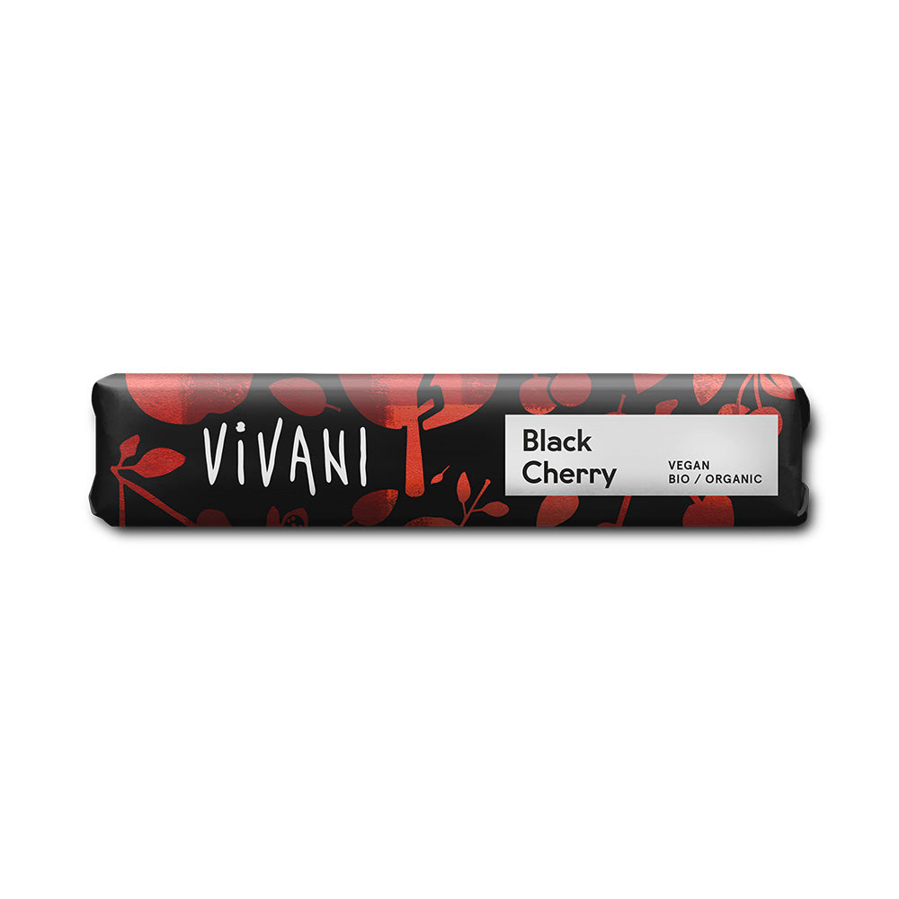 Vivani Black Cherry 35g, 62% cocoa, Vegan Chocolate Bar