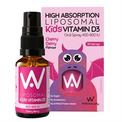 Well Actually Lipo Child Vit D Spray Cherry
