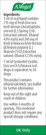 A.Vogel Cystorelief Cystitis Uva-ursi and Echinacea oral drops