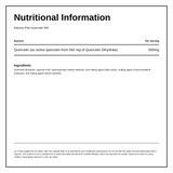 Natures Plus Quercetin — nutrition information panel, generated from the pack