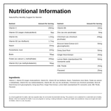 Natures Plus Bio Advanced Monthly Support for Women — nutrition information panel, generated from the pack