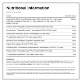 Nature's Plus Animal Parade Tummy Zyme — nutrition information panel, generated from the pack