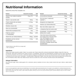 Natures Plus Hema-Plex Chewables Chelated Iron — nutrition information panel, generated from the pack