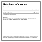 Solgar Chelated Zinc — nutrition information panel, generated from the pack
