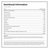 Nature's Plus BioAdvanced Vital Man — nutrition information panel, generated from the pack