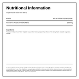 Solgar Psyllium Husks Fibre 500 mg — nutrition information panel, generated from the pack