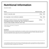Nature's Plus Animal Parade KIDZINC LOZENGE — nutrition information panel, generated from the pack