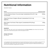 Natures Plus NP Turmeric Gummies — nutrition information panel, generated from the pack