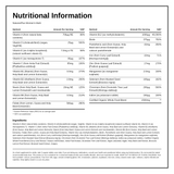 Nature's Plus Source of Life Garden Women's Multi — nutrition information panel, generated from the pack