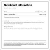 Natures Plus NP Vitamin C Gummies — nutrition information panel, generated from the pack