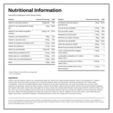 Nature's Plus Animal Parade GOLD Assorted Chew 60 — nutrition information panel, generated from the pack