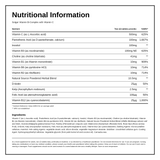 Solgar Vitamin B-Complex with Vitamin — nutrition information panel, generated from the pack