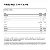 Solgar Formula Vitamin B-Complex 100 — nutrition information panel, generated from the pack