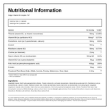 Solgar Formula Vitamin B-Complex 50 — nutrition information panel, generated from the pack
