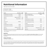 Solgar Super Cod Liver Oil Complex — nutrition information panel, generated from the pack