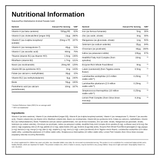 Nature's Plus Animal Parade GOLD ORANGE Chewable 120 — nutrition information panel, generated from the pack