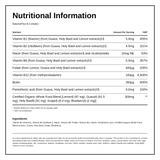 Nature's Plus Source of Life Garden Organic B-Complex — nutrition information panel, generated from the pack