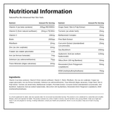 Natures Plus Bio Advanced Hair, Skin & Nails — nutrition information panel, generated from the pack