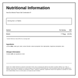 New Era Combination R for Teething Age Infants. 240 tabs — nutrition information panel, generated from the pack