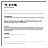 Weleda Calendula Skin Protection Balm — ingredients (INCI) panel, generated from the pack