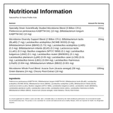 Natures Plus GI Nutra ProBio Kids — nutrition information panel, generated from the pack