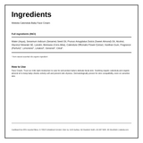 Weleda Calendula Facial Cream — ingredients (INCI) panel, generated from the pack