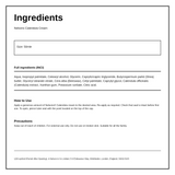 Nelsons Calendula Cream — ingredients (INCI) panel, generated from the pack