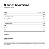 Plamil So Free No Added Sugar Finest Dark Thin Chocolate — nutrition information panel, generated from the pack