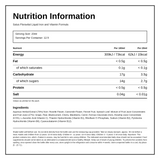 Floradix Floravital Yeast & Gluten Free Liquid Iron Formula — nutrition information panel, generated from the pack