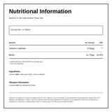 New Era No. 11 Nat. Sulph. 240 tablets — nutrition information panel, generated from the pack