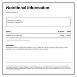 HealthAid Vitamin D3 10,000iu - 30 Vegicaps — nutrition information panel, generated from the pack