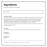 lavera HYDRO REFRESH MICELLAR WATER — ingredients (INCI) panel, generated from the pack