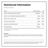 Natures Plus Immune Boost — nutrition information panel, generated from the pack