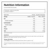 Hu Hazelnut Butter Dark Chocolate Bar — nutrition information panel, generated from the pack