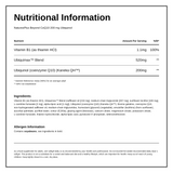 Nature's Plus Beyond CoQ10 200mg Ubiquinol Softgels — nutrition information panel, generated from the pack