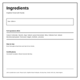 Kingfisher Fennel with Fluoride Toothpaste — ingredients (INCI) panel, generated from the pack
