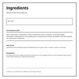 Nelsons Arnicare Arnica Cooling Gel — ingredients (INCI) panel, generated from the pack