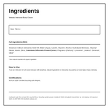 Weleda Calendula Body Cream — ingredients (INCI) panel, generated from the pack
