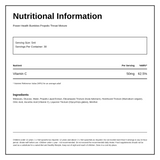 Power Health Bumbles Propolis Throat Mixture liquid — nutrition information panel, generated from the pack