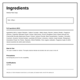 Weleda Calendula Baby Soap — ingredients (INCI) panel, generated from the pack