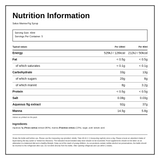 Salus Manna Fig Syrup — nutrition information panel, generated from the pack