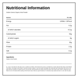 Greens Organic Organic Amla Fruit Powder — nutrition information panel, generated from the pack